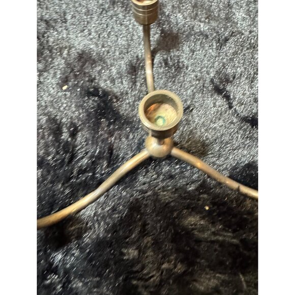 Vintage Brass Atomic Mid-Century Candelabra Denmark Set Of 2 - Picture 4 of 7